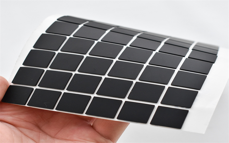 黑色方形硅膠防滑墊片  耐磨硅膠減震墊片 自粘背膠防滑硅膠墊