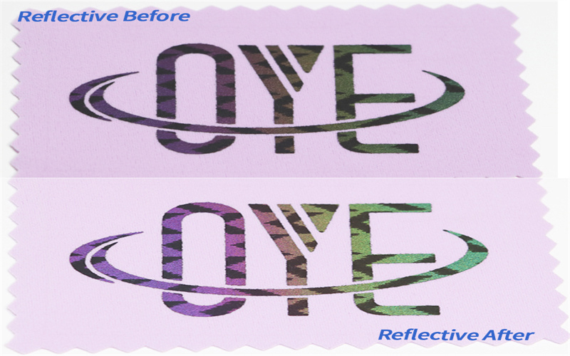 七彩反光燙畫(huà)炫彩反光標(biāo)高彈圖案服裝印花熱轉(zhuǎn)印燙標(biāo)燙印定制批發(fā)